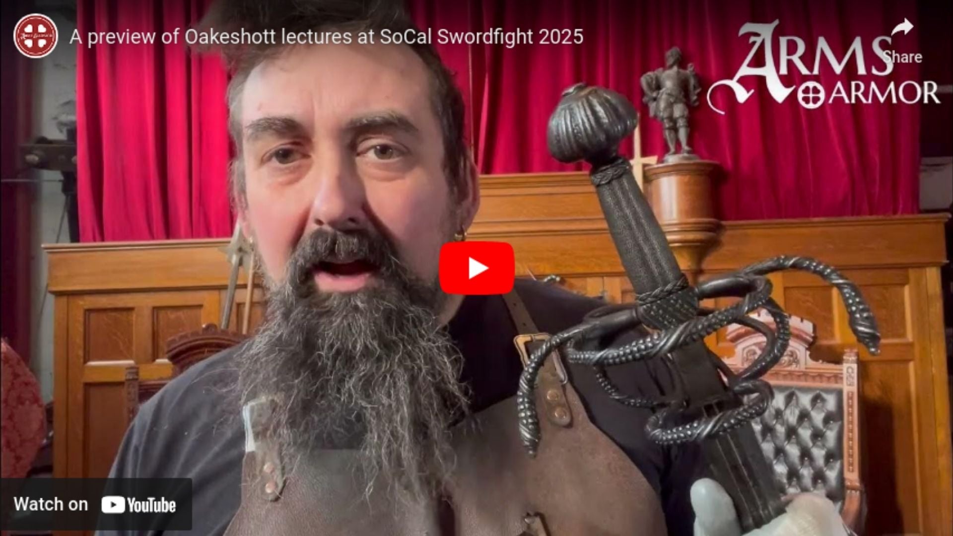 Load video: Dr. Nathan Clough provides insight into the Oakeshott Institute lecture series he will be delivering at SoCal Swordfight 2025